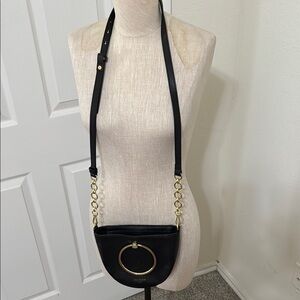 Ted Baker London Black and Gold Crossbody Bag